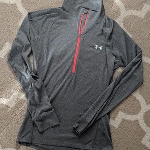 Under Armour | Gray heat gear half zip, L